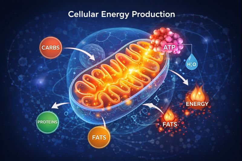 Cellular Energy Production that is enhanced by a good diet supplement